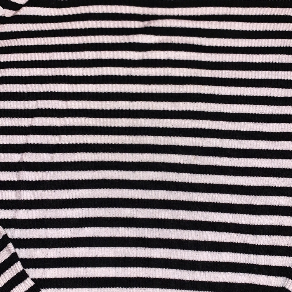 Women’s Calvin Klein Black and White Striped Turtleneck Sweater Medium - Picture 7 of 10